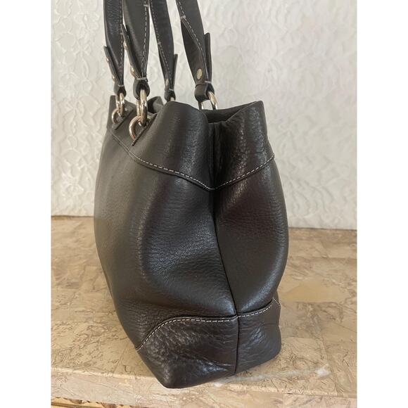 Vintage Coach Penelope black pebble leather shoulder bag tote Serial F14425 - Picture 4 of 10